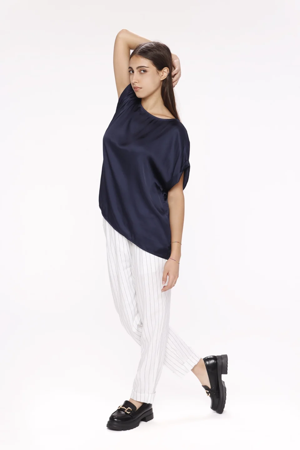 BLUSA fresca a manica larga con scollo a giro e manica corta ONEWORLD HYBRID