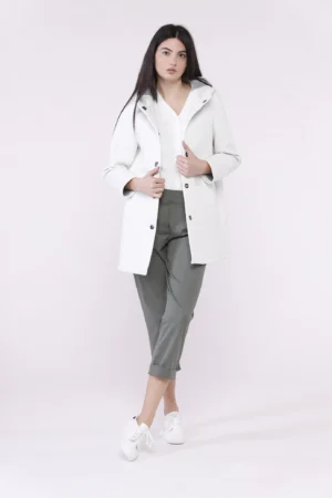 CAPPOTTO Softshell lungo con bottoncini interni di chiusura cappuccio e tasche verticali