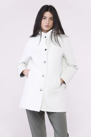 CAPPOTTO Softshell lungo con bottoncini interni di chiusura cappuccio e tasche verticali