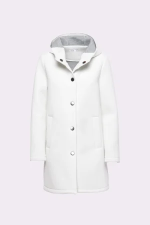 CAPPOTTO Softshell lungo con bottoncini interni di chiusura cappuccio e tasche verticali