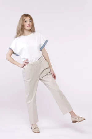 PANTALONE classico con eleganti taschine arricciate e comodo elastico di chiusura ONEWORLD HYBRID