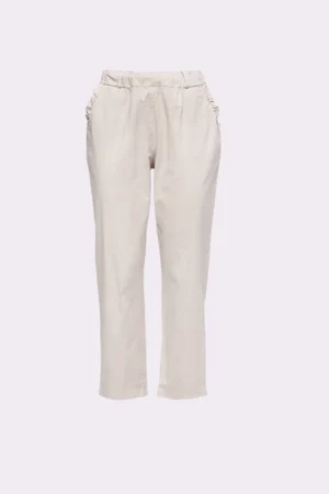 PANTALONE classico con eleganti taschine arricciate e comodo elastico di chiusura