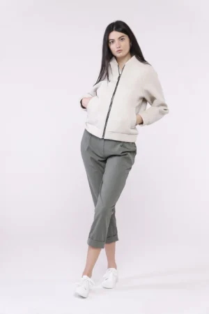 GIACCA Softshell corta con cerniera e tasche diagonali