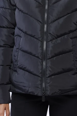 GIUBBOTTO Piumino corto con chiusura a cerniera e cappuccio removibile