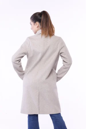 CAPPOTTO lungo con collo reverse e tasche verticali