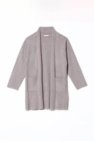 CARDIGAN lungo aperto sul davanti con tasche laterali