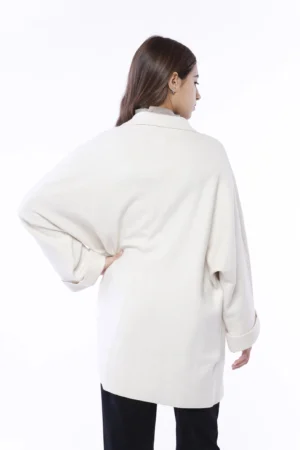 CARDIGAN corto con collo reverse e chiusura a un bottone