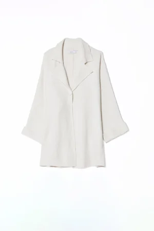 CARDIGAN corto con collo reverse e chiusura a un bottone