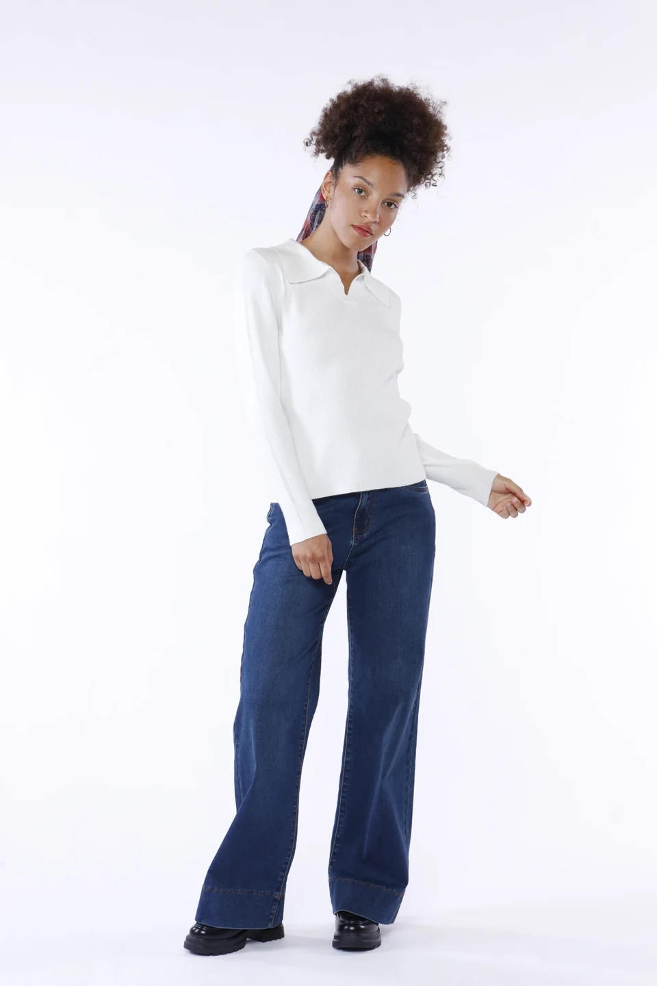 MAGLIA polo casual monocolore a manica lunga ONEWORLD HYBRID