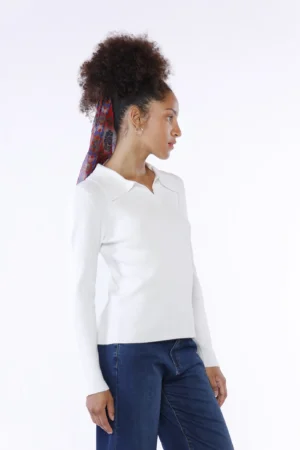 MAGLIA polo casual monocolore a manica lunga