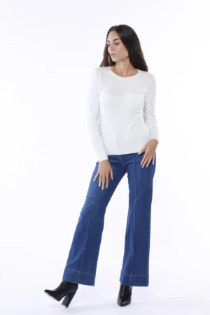 MAGLIA pullover a manica lunga con scollo a giro