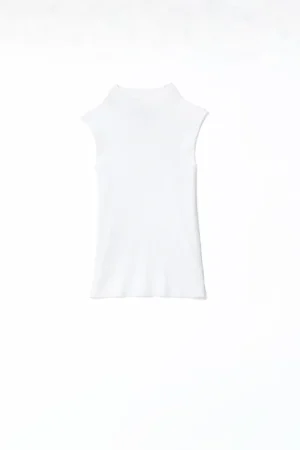 MAGLIA in maglia a collo alto e smanicato