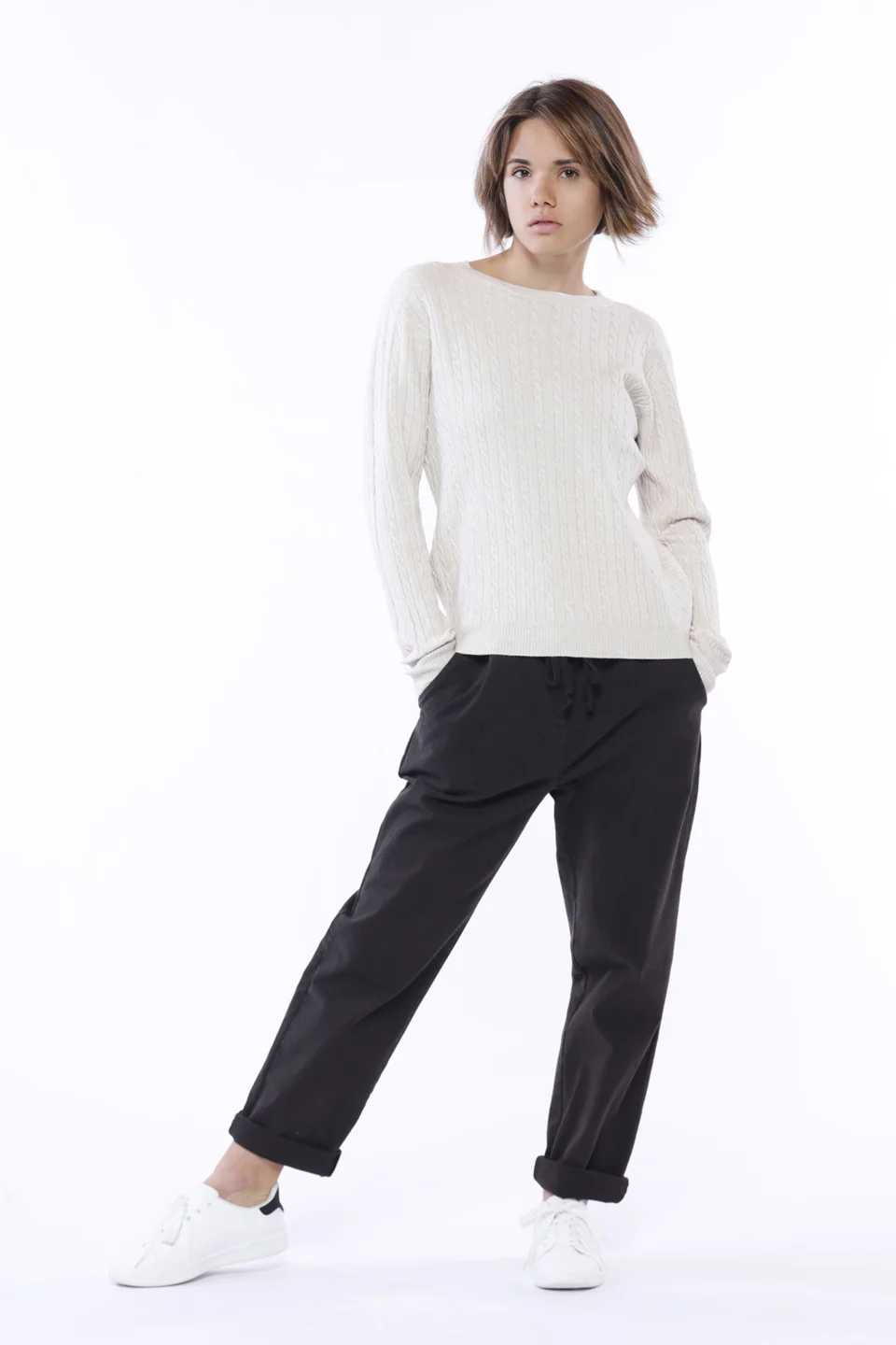 MAGLIA pullover con ricami in rilievo e orli a costine ONEWORLD HYBRID