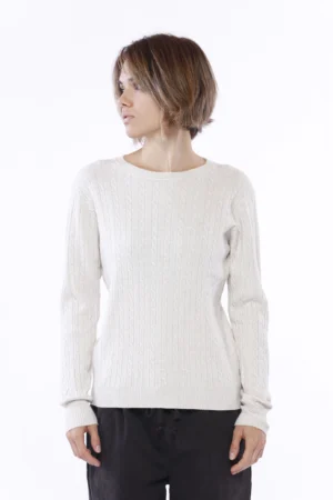 MAGLIA pullover con ricami in rilievo e orli a costine