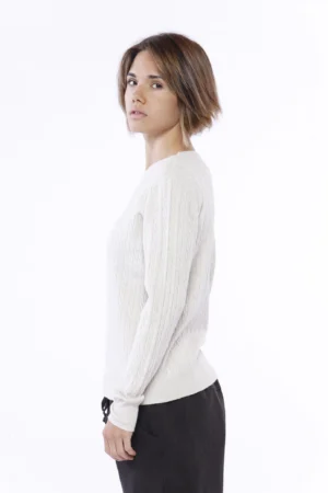 MAGLIA pullover con ricami in rilievo e orli a costine