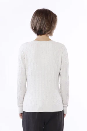 MAGLIA pullover con ricami in rilievo e orli a costine