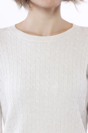 MAGLIA pullover con ricami in rilievo e orli a costine