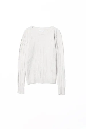 MAGLIA pullover con ricami in rilievo e orli a costine