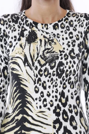 MAGLIA pullover a manica lunga con scollo a giro