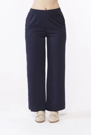 PANTALONE comodo wide leg con elastico di chiusura in vita
