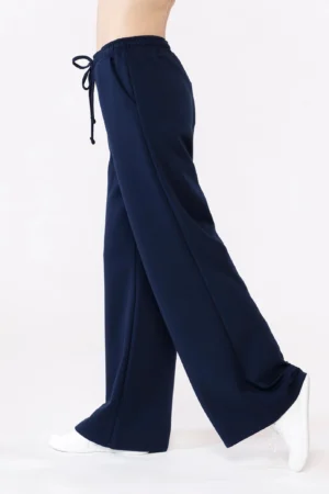 PANTALONE in morbida viscosa a palazzo con laccetto di chiusura