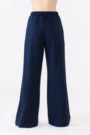 PANTALONE in morbida viscosa a palazzo con laccetto di chiusura