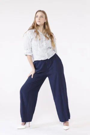 PANTALONE wide leg con comode tasche laterali e laccetto di chiusura ONEWORLD HYBRID
