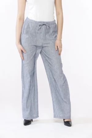 PANTALONE a palazzo con laccetto elastico di chiusura e comode tasche laterali