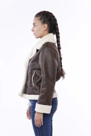 GIUBBOTTO doppiopetto tipo montone con interno in teddy