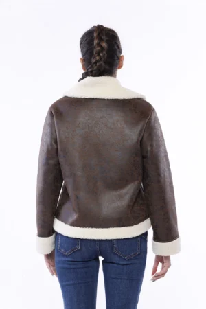 GIUBBOTTO doppiopetto tipo montone con interno in teddy