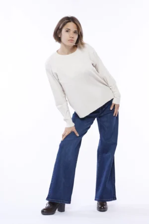 MAGLIA casual a girocollo con spacchetti laterali e manica lunga ONEWORLD HYBRID