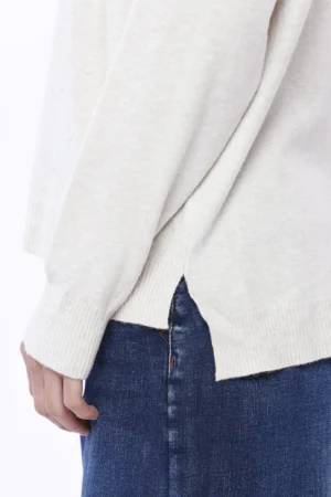 MAGLIA casual a girocollo con spacchetti laterali e manica lunga