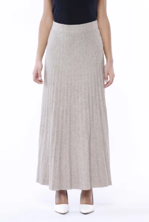 GONNA plissettata lunga con elastico in vita