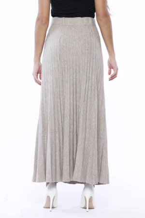 GONNA plissettata lunga con elastico in vita