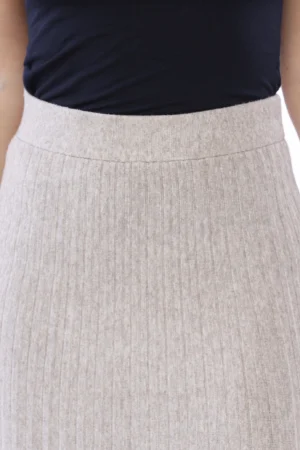 GONNA plissettata lunga con elastico in vita