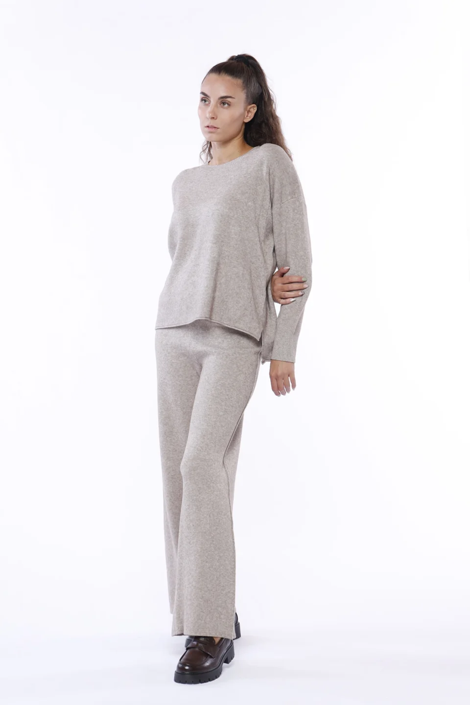 MAGLIA everyday con scollo a barchetta e spacchetti laterali ONEWORLD HYBRID