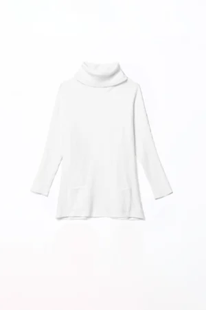 ABITO MAGLIA dolcevita con bordi laterali e orli a costine con graziose taschine sul davanti