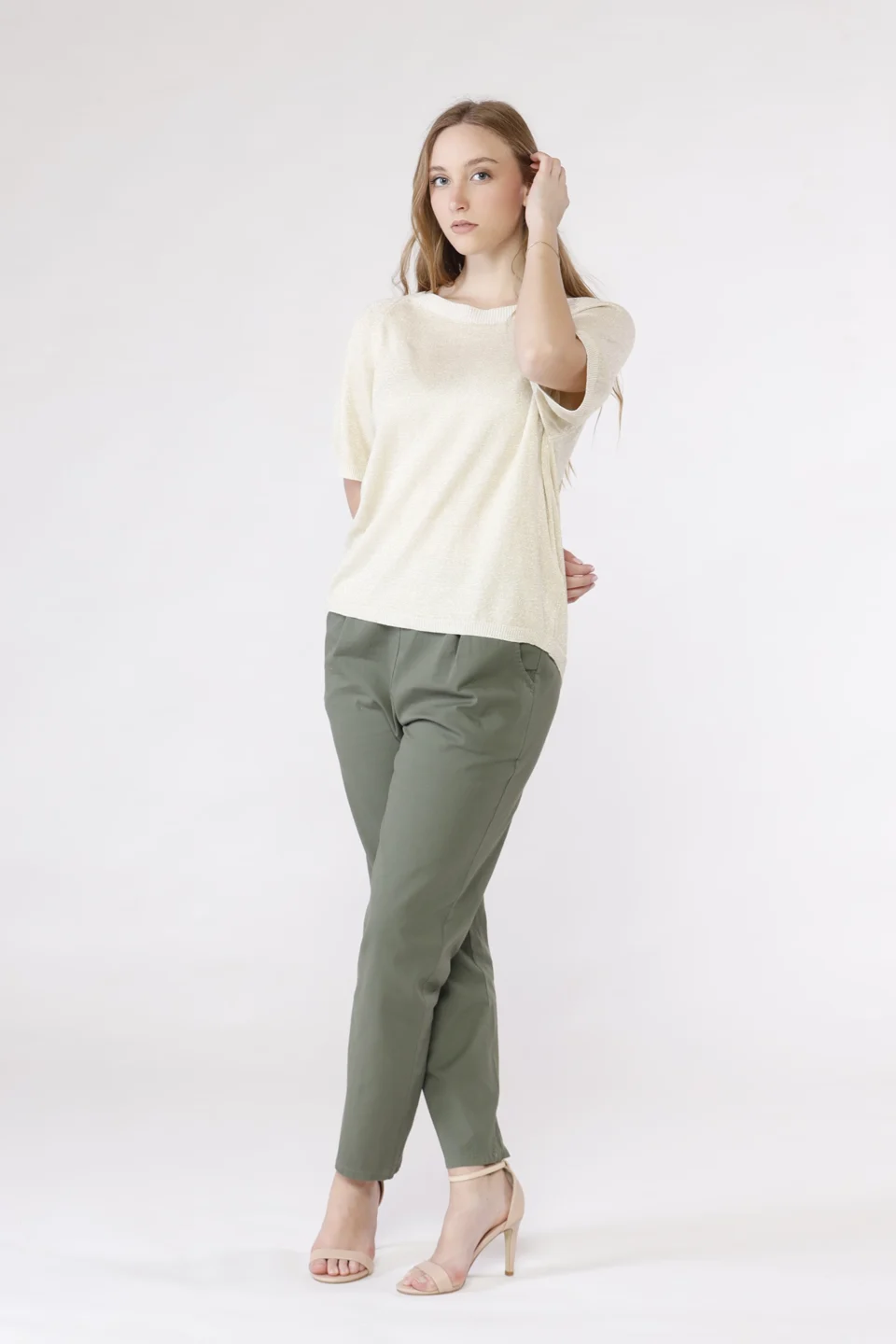 MAGLIA sere d'estate con scollo a barchetta e manica corta ONEWORLD HYBRID