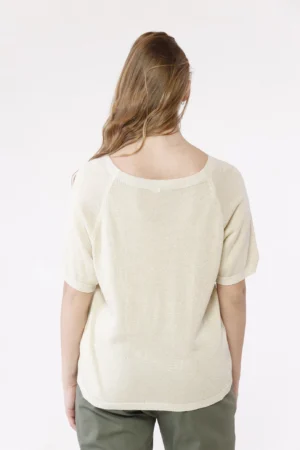 MAGLIA sere d’estate con scollo a barchetta e manica corta