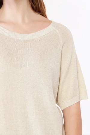 MAGLIA sere d’estate con scollo a barchetta e manica corta