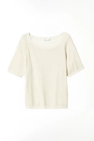 MAGLIA sere d’estate con scollo a barchetta e manica corta