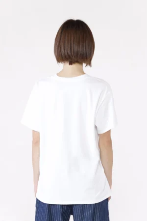 T-SHIRT stampa rametto con foglie a girocollo con manica corta