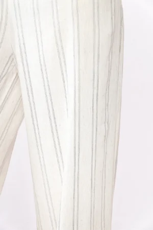 PANTALONE comodo wide leg rigato con tasche laterali