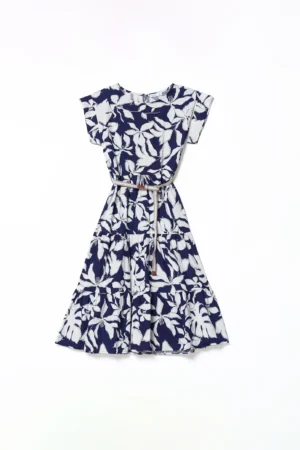 ABITO lungo con gonna stratificata e graziosa cintura