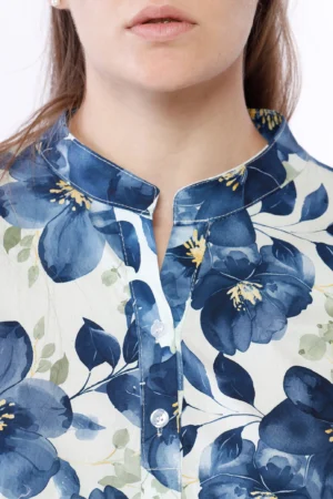 ABITO chemisier con gonna a sbuffo stratificata a fantasia di fiori