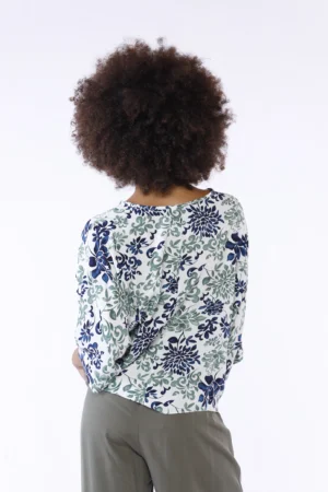 BLUSA ampia con scollo a barchetta e laccio da stringere al fondo