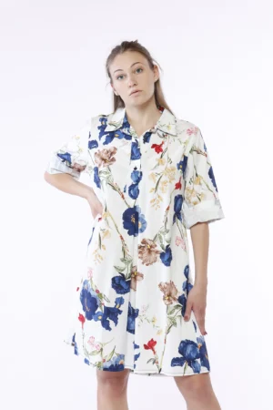 ABITO chemisier Manica corta e stampa floreale