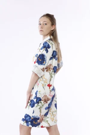 ABITO chemisier Manica corta e stampa floreale