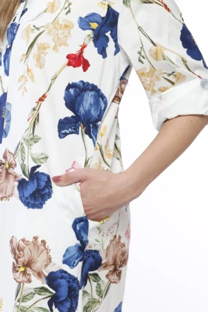 ABITO chemisier Manica corta e stampa floreale