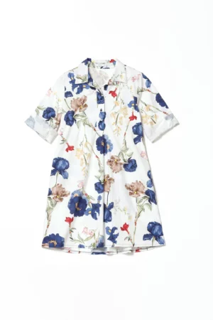 ABITO chemisier Manica corta e stampa floreale